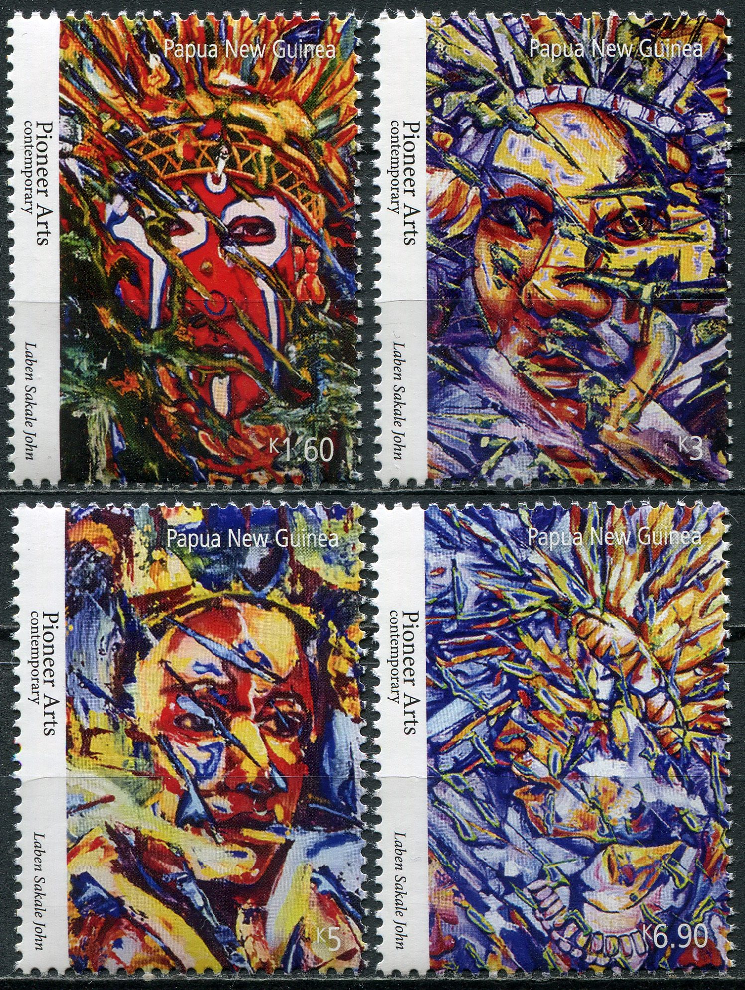 Papua New Guinea. 2019. Artworks by Laben Sakale John (I) (MNH **) Set of 4 stamps