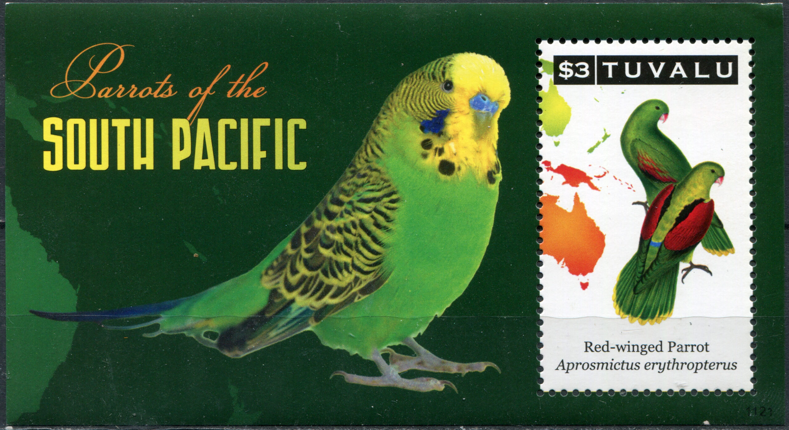 Tuvalu. 2011. Parrots of the South Pacific (MNH **) Souvenir Sheet