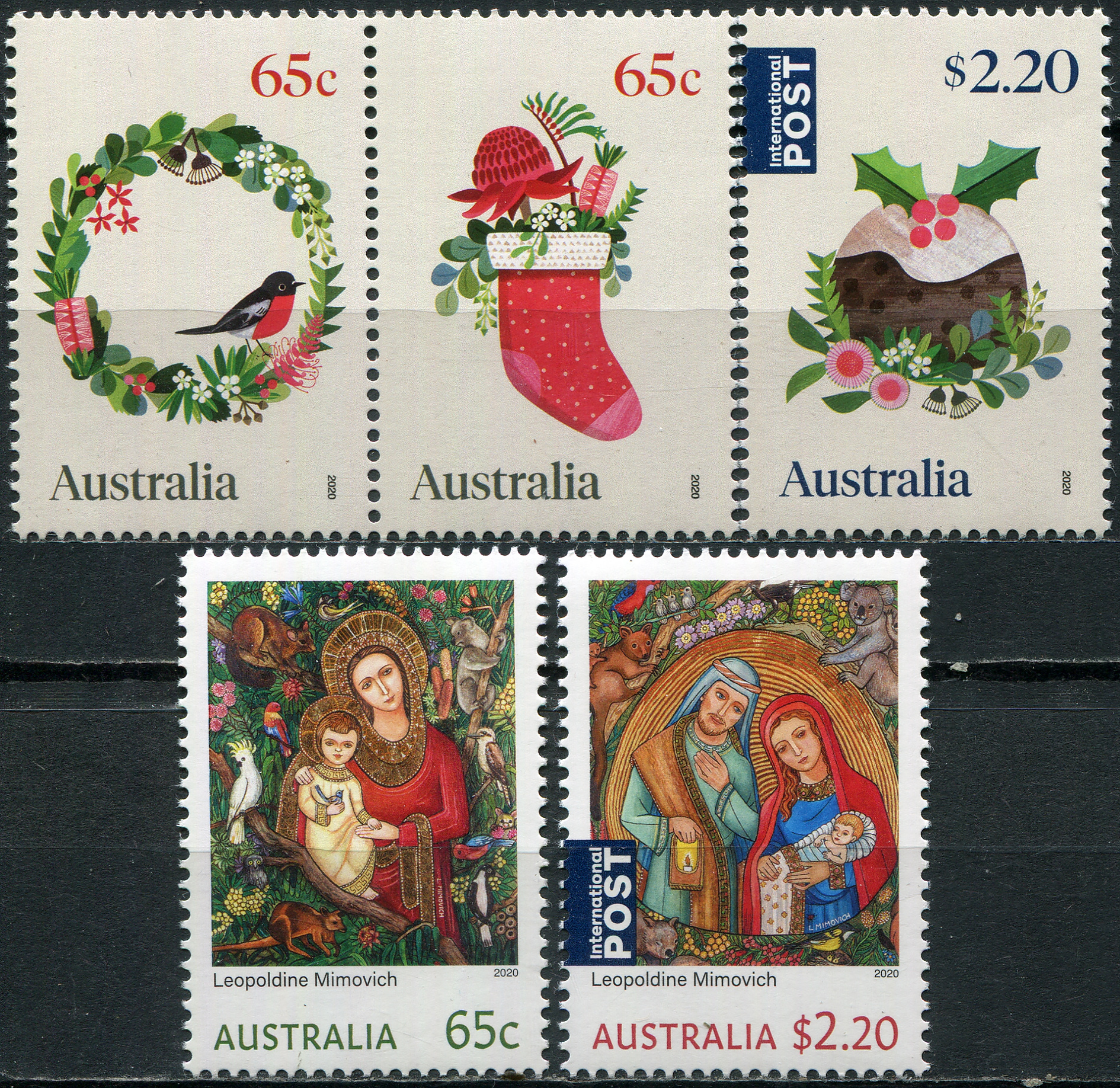 Australia. 2020. Christmas 2020 (MNH **) Set of 5 stamps