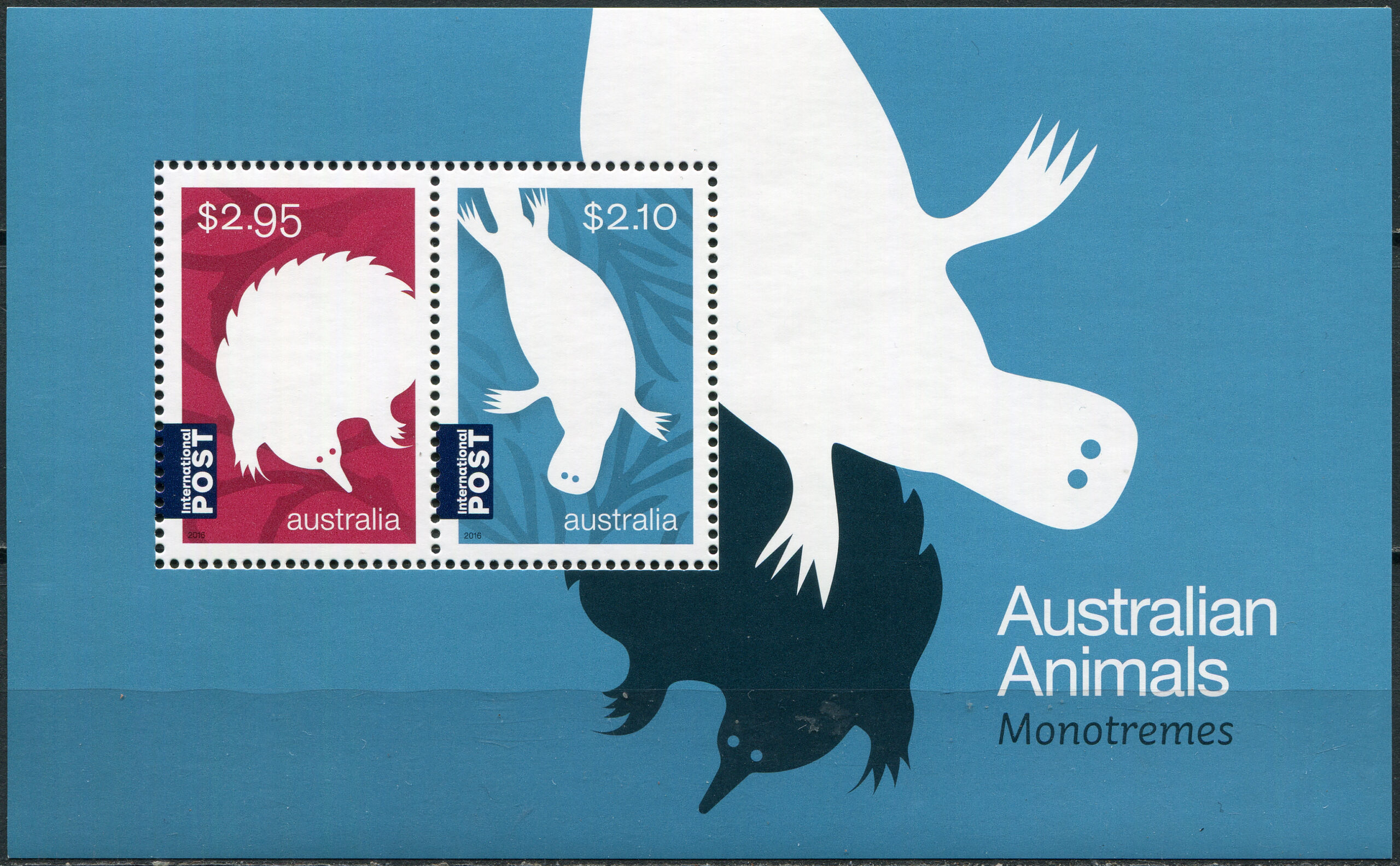 Australia. 2016. Australian Animals. Monotremes (MNH **) Souvenir Sheet