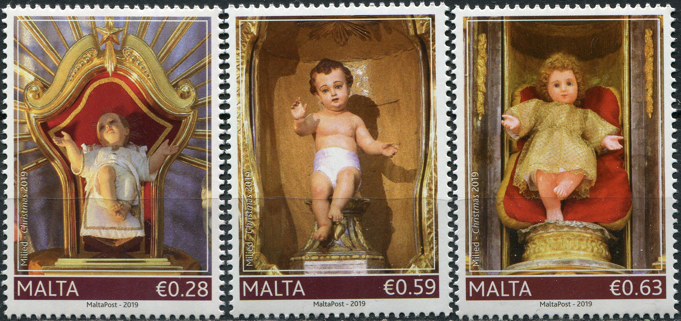 Malta. 2019. Christmas 2019 (MNH **) Set of 3 stamps