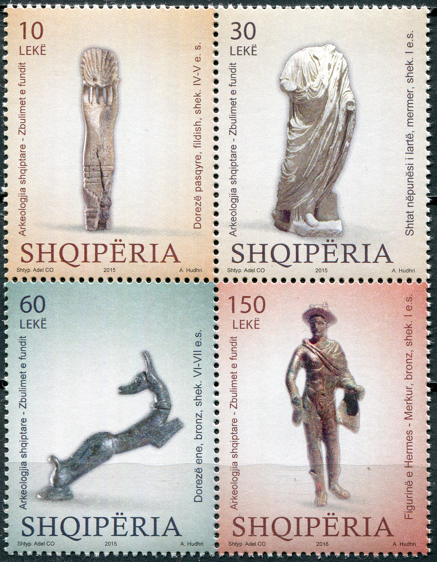 Albania. 2015. Archaeological finds (MNH **) Block of 4 stamps