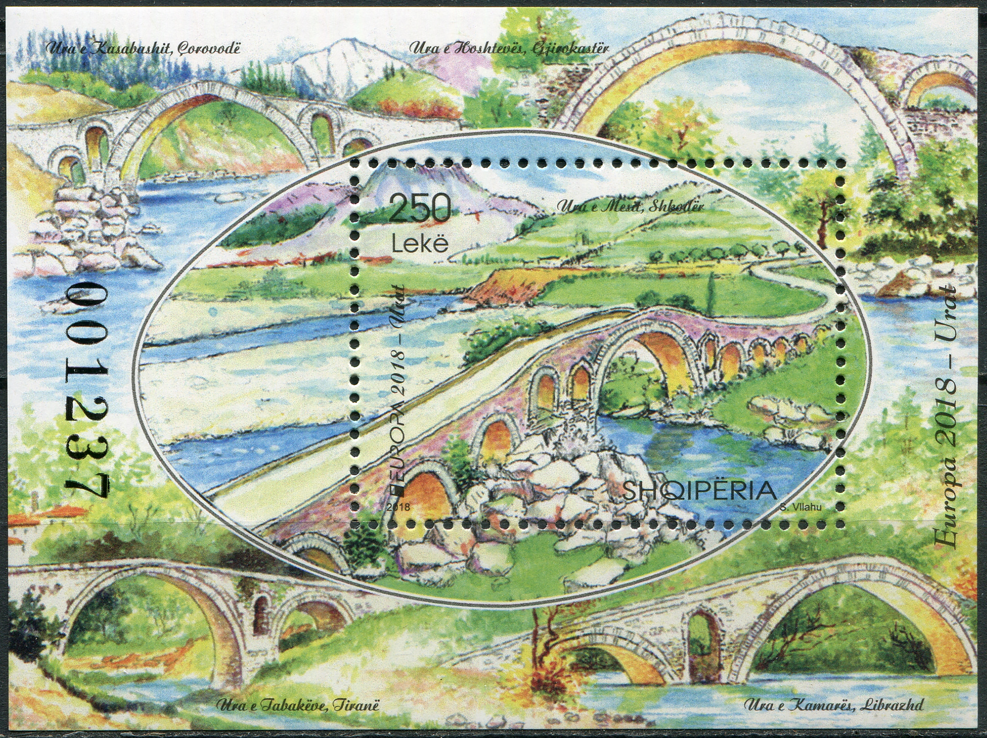 Albania. 2018. Bridges (MNH **) Souvenir Sheet