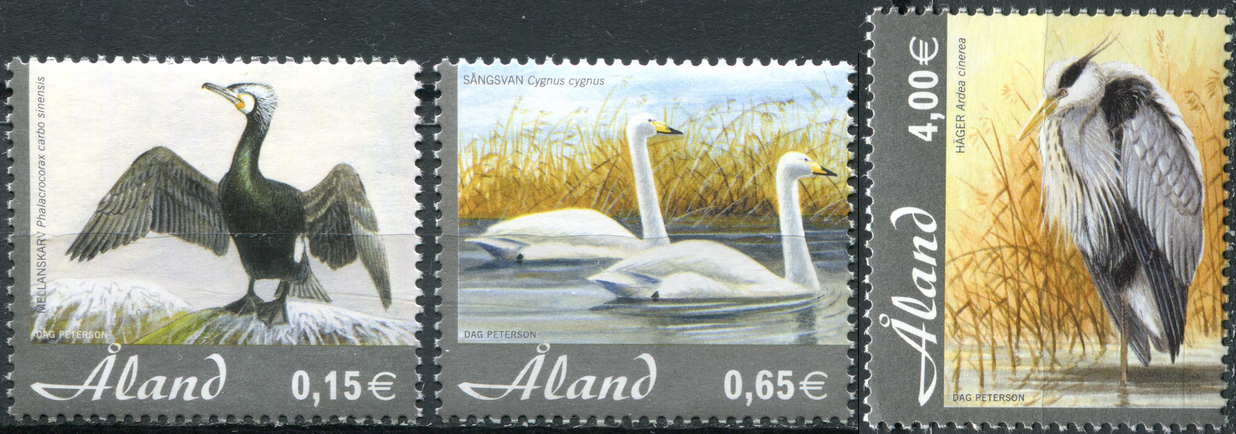 Aland Island. 2005. Bird Species (MNH **) Set of 3 stamps