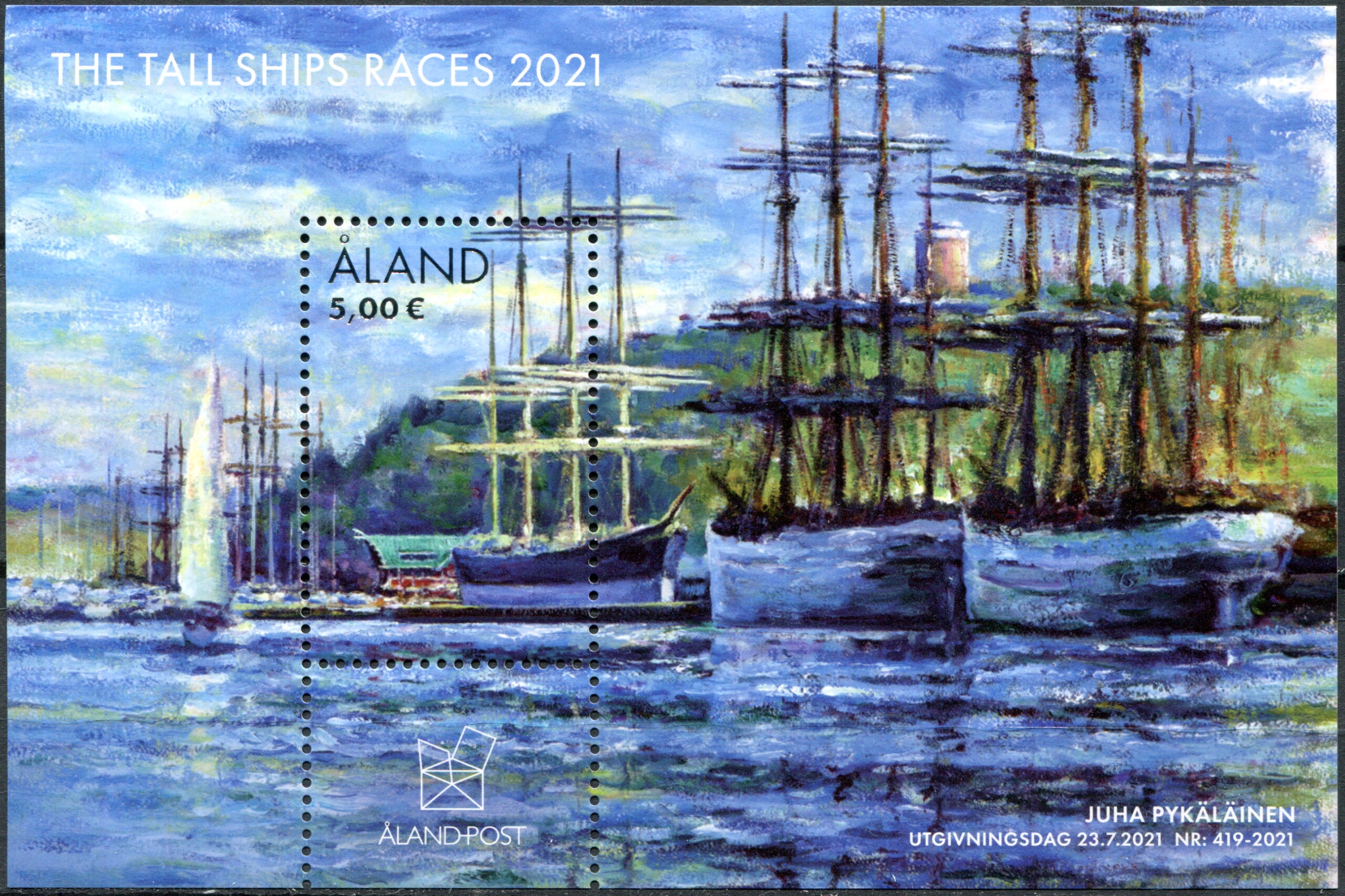 Aland Island. 2021. Tall Ships Races (MNH **) Souvenir Sheet