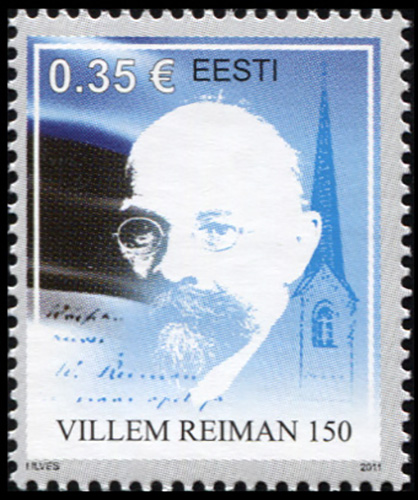 Estonia. 2011. 150th Anniversary of the Birth of Public Figure, Historian and Clergyman Villem Reima