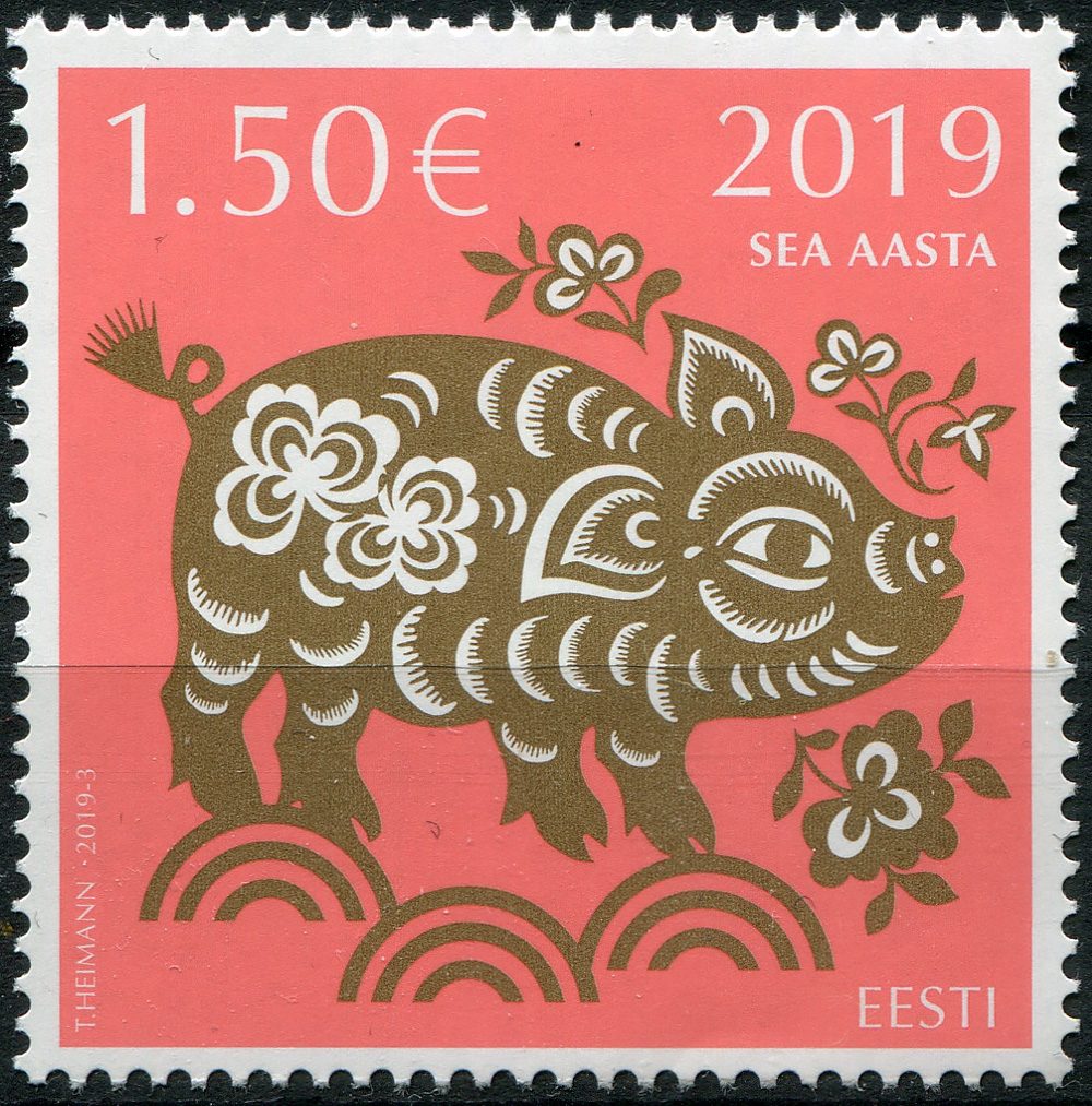 Estonia. 2019. Year of the Pig (MNH **) Stamp