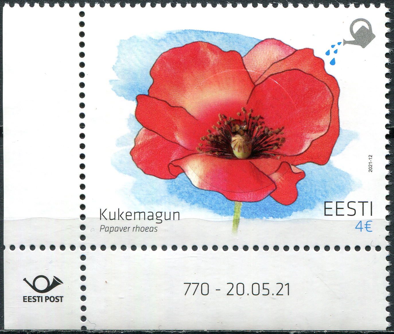 Estonia. 2021. Poppy (Papaver rhoeas) (II) (MNH **) Stamp