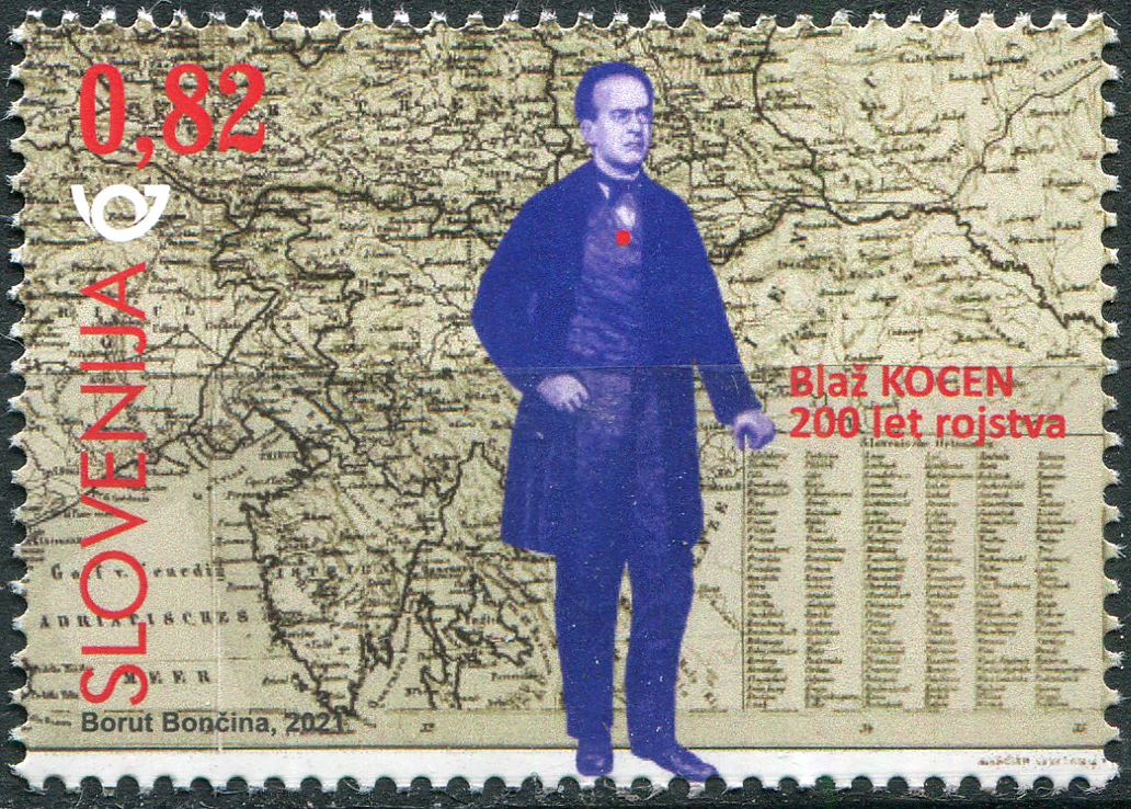 Slovenia. 2021. 200th Anniversary of the Birth of Blaž Kocen (Blasius Kozenn) (MNH **) Stamp