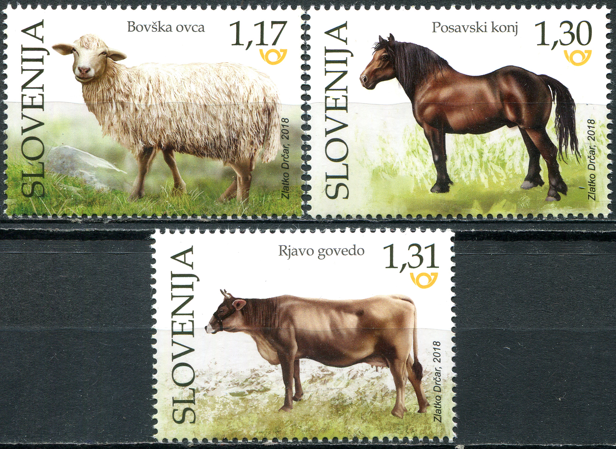 Slovenia. 2018. Domestic Animals (MNH **) Set of 3 stamps