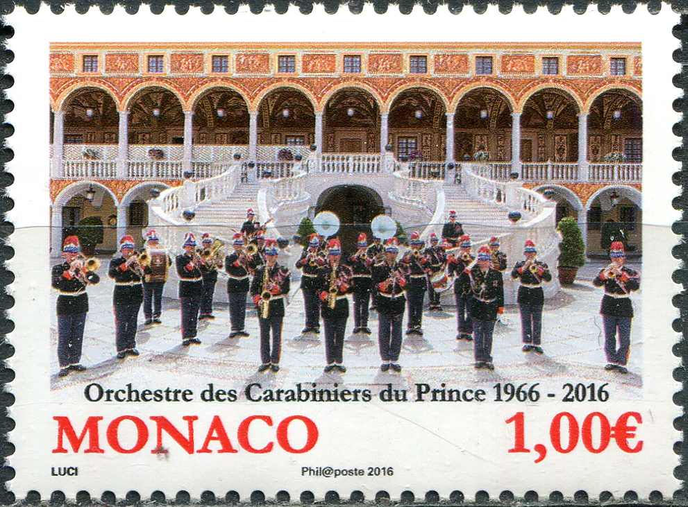 Monaco. 2016. The 50th Anniversary of the Orchestra of the Palace Guards (MNH **) Stamp