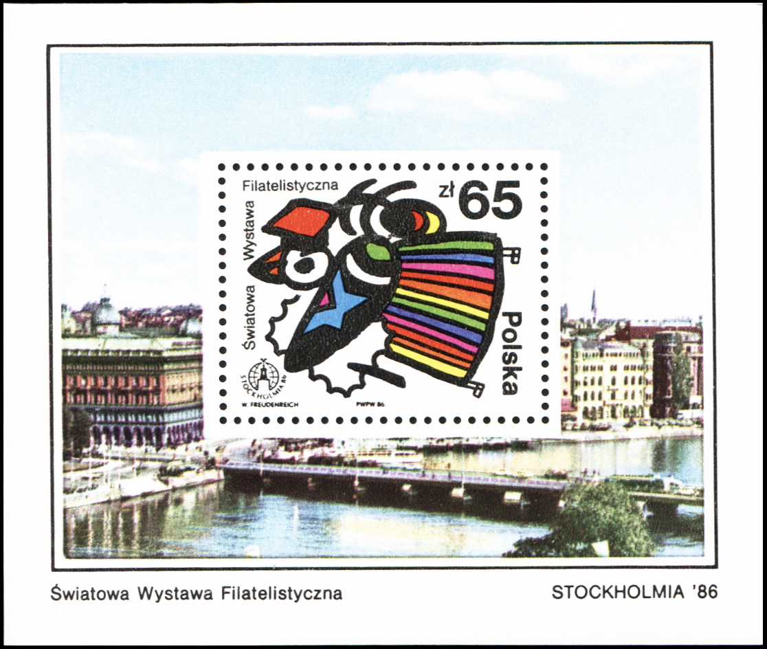 Poland. 1986. International Philatelic Exhibition "Stockholmia 1986", Stockholm (MNH **) Souvenir Sh