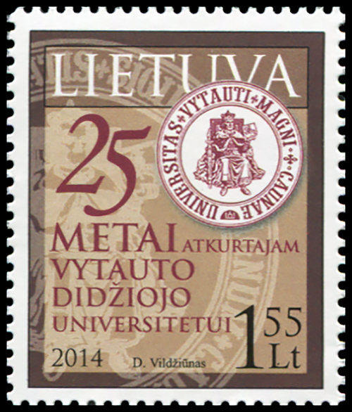 Lithuania. 2014. 25th Anniversary of Vytautas Magnus University Restoration (MNH **) Stamp