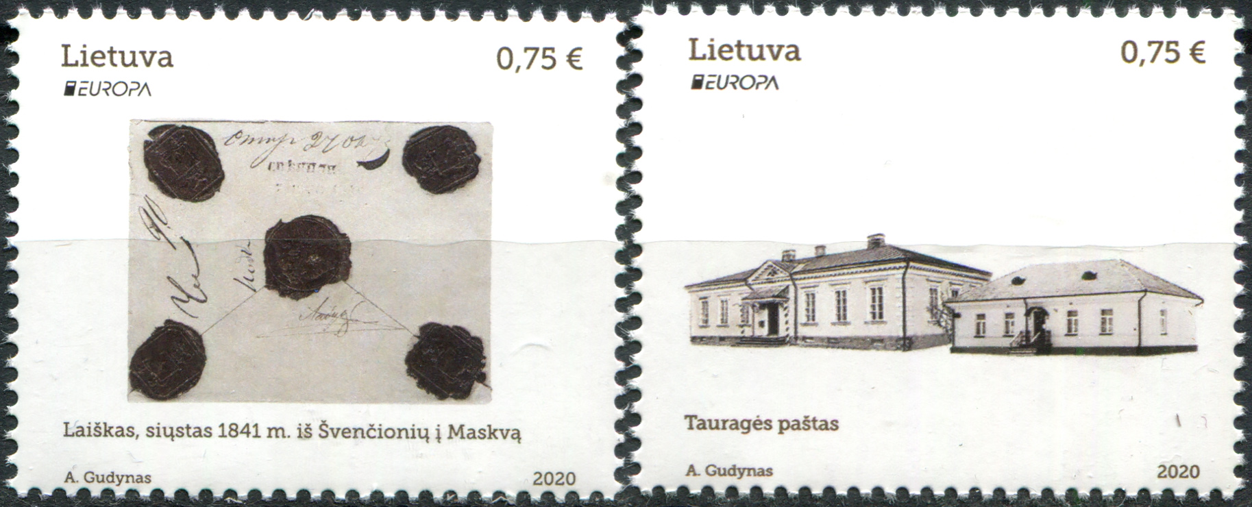 Lithuania. 2020. Ancient Postal Routes (MNH **) Set of 2 stamps