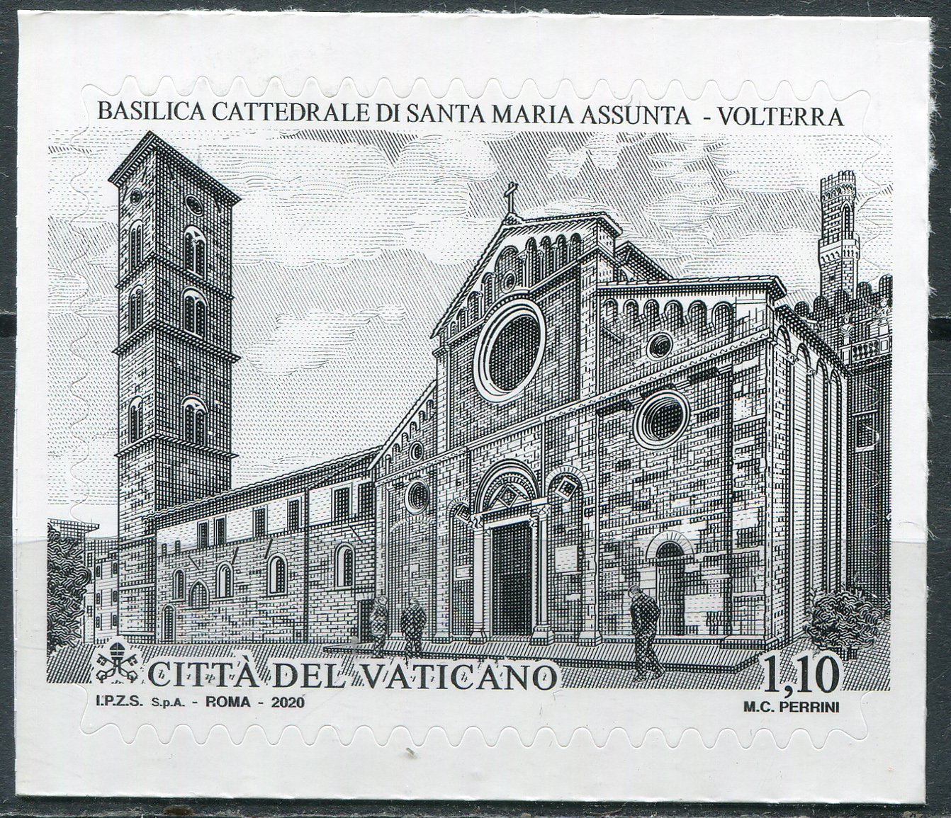 Vatican. 2020. 900th anniversary of the Cathedral Basilica of Volterra (MNH **) Stamp