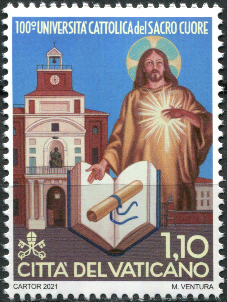 Vatican. 2021. 100th Anniversary of the Founding of the Catholic University of Sacred Heart (MNH **)