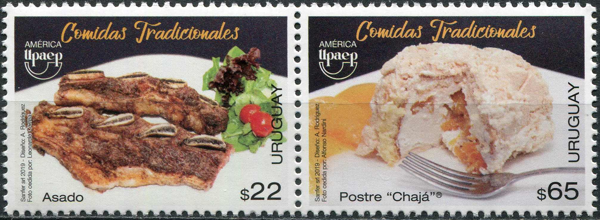 Uruguay. 2019. Traditional Foods (MNH **) Block of 2 stamps