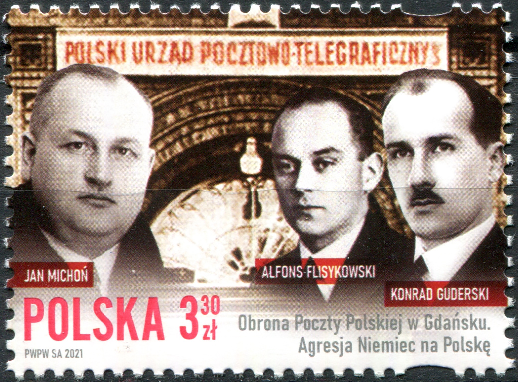 Poland. 2021. 82nd Anniversary of the Defence of the Polish Post Office in Gdansk (MNH **) Stamp