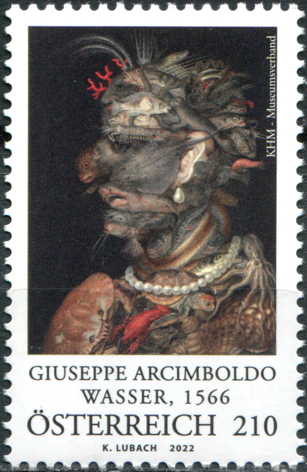 Austria. 2022. "Water" (1566), by Giuseppe Arcimboldo (MNH **) Stamp