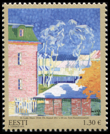 Estonia. 2014. "Courtyard", Herbert Lukk (1918) (MNH **) Stamp