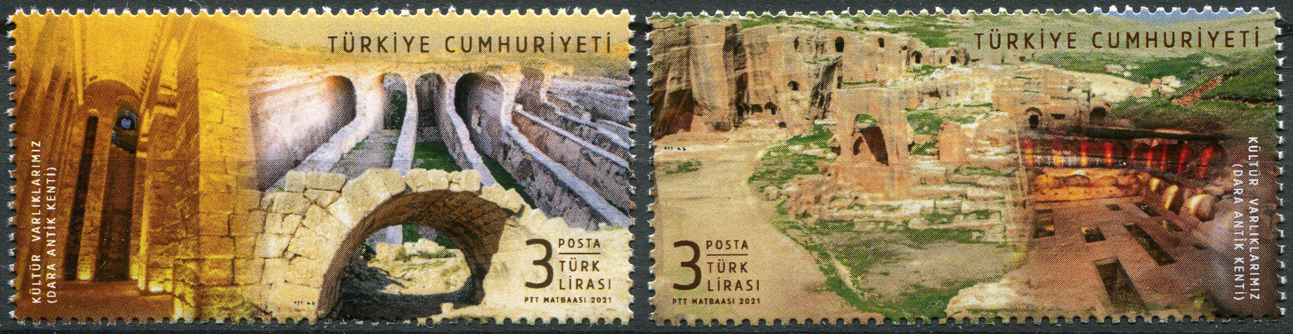 Turkey. 2021. Archaeological Heritage. Ruins of Dara (MNH **) Set of 2 stamps