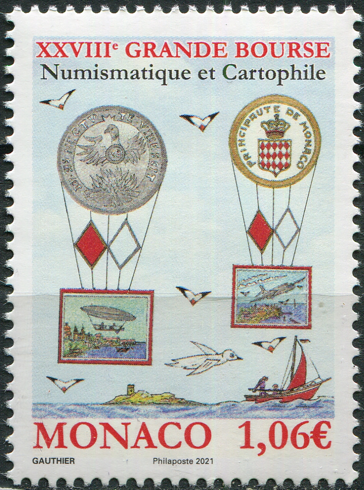 Monaco. 2021. 28th Grande Numismatic and Cartophliatelic Bourse (MNH **) Stamp