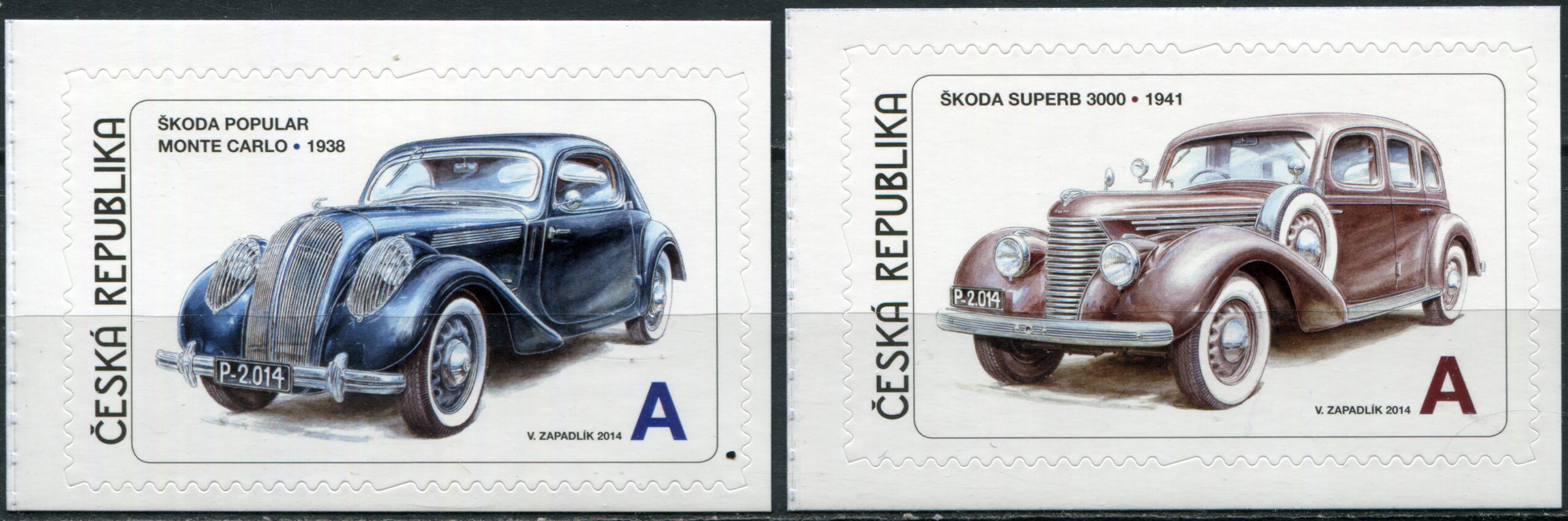 Czech Republic. 2014. Czech Cars - Skoda (MNH **) Set of 2 stamps