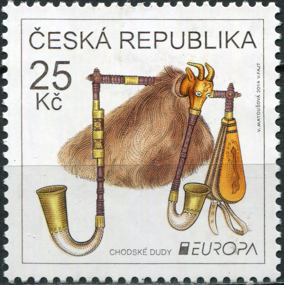 Czech Republic. 2014. National Music Instruments. Chodsko Bagpipes (MNH **) Stamp