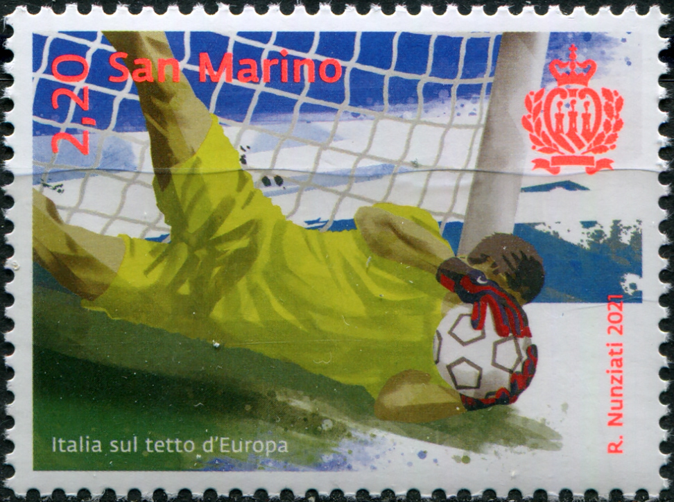 San Marino. 2021. Italian Victory in the EURO-2020 Football Championships 2021 (MNH **) Stamp