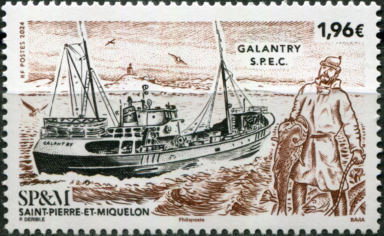 Saint Pierre and Miquelon. 2024. Ship Galantry (MNH **) Stamp