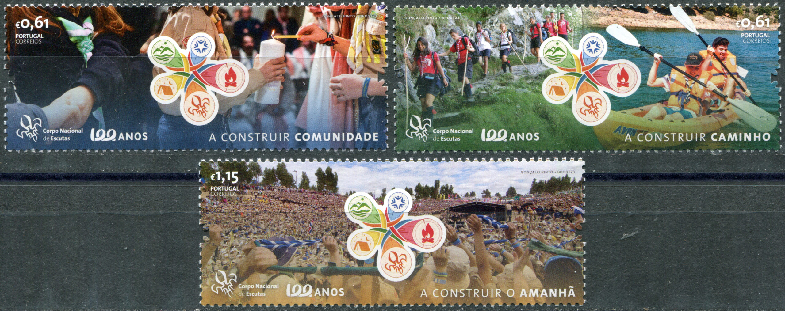 Portugal. 2023. 100th Anniversary of the Portuguese Catholic Scouting (CNE) (MNH **) Set of 3 stamps