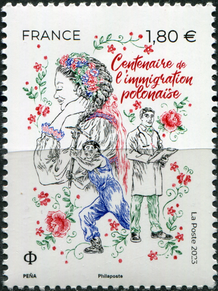 France. 2023. 100th Anniversary of Polish Immigration to France (MNH **) Stamp