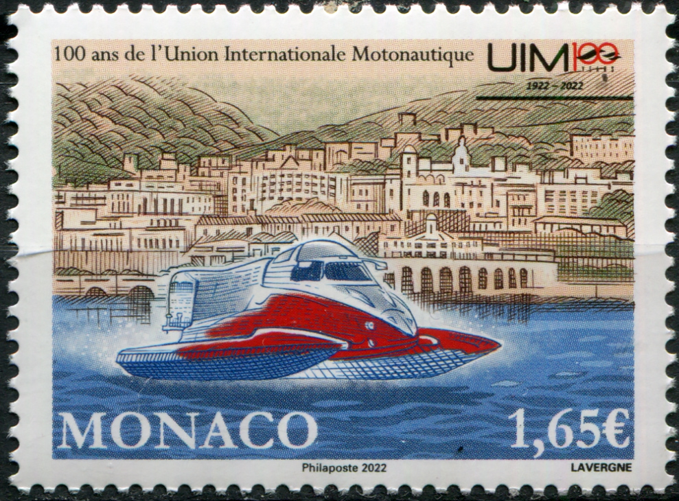 Monaco. 2022. 100th Anniversary of the International Motorboat Union (MNH **) Stamp