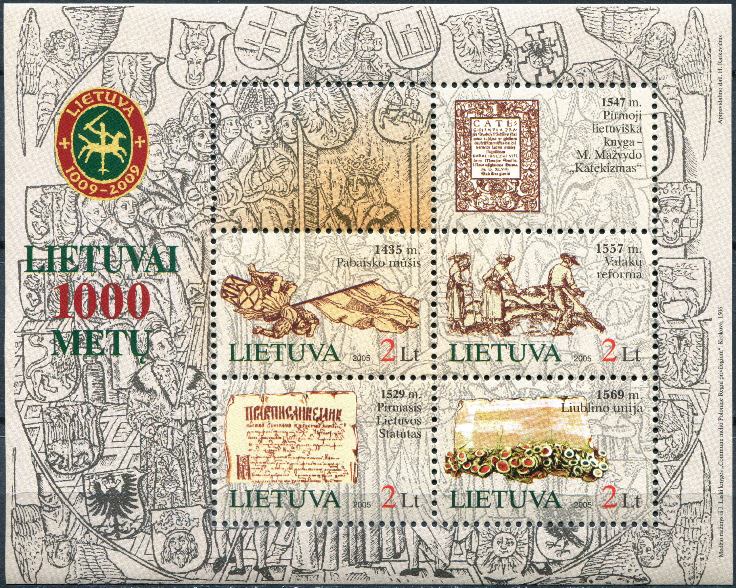 Lithuania. 2005. 1000th Anniversary of Lithuania (MNH **) Souvenir Sheet