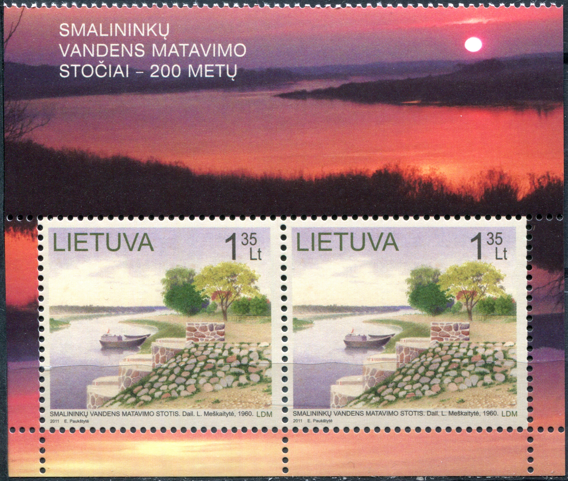 Lithuania. 2011. 200th Anniversary of the Water Measuring Station of Smalininkai (MNH **) Block