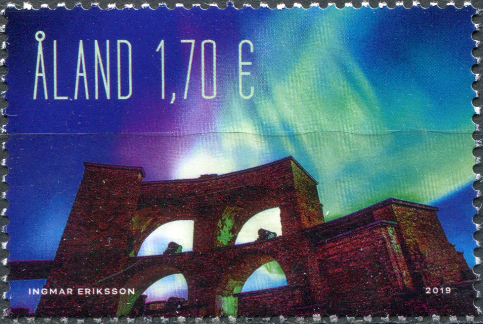 Aland Island. 2019. Aurora Borealis (MNH **) Stamp