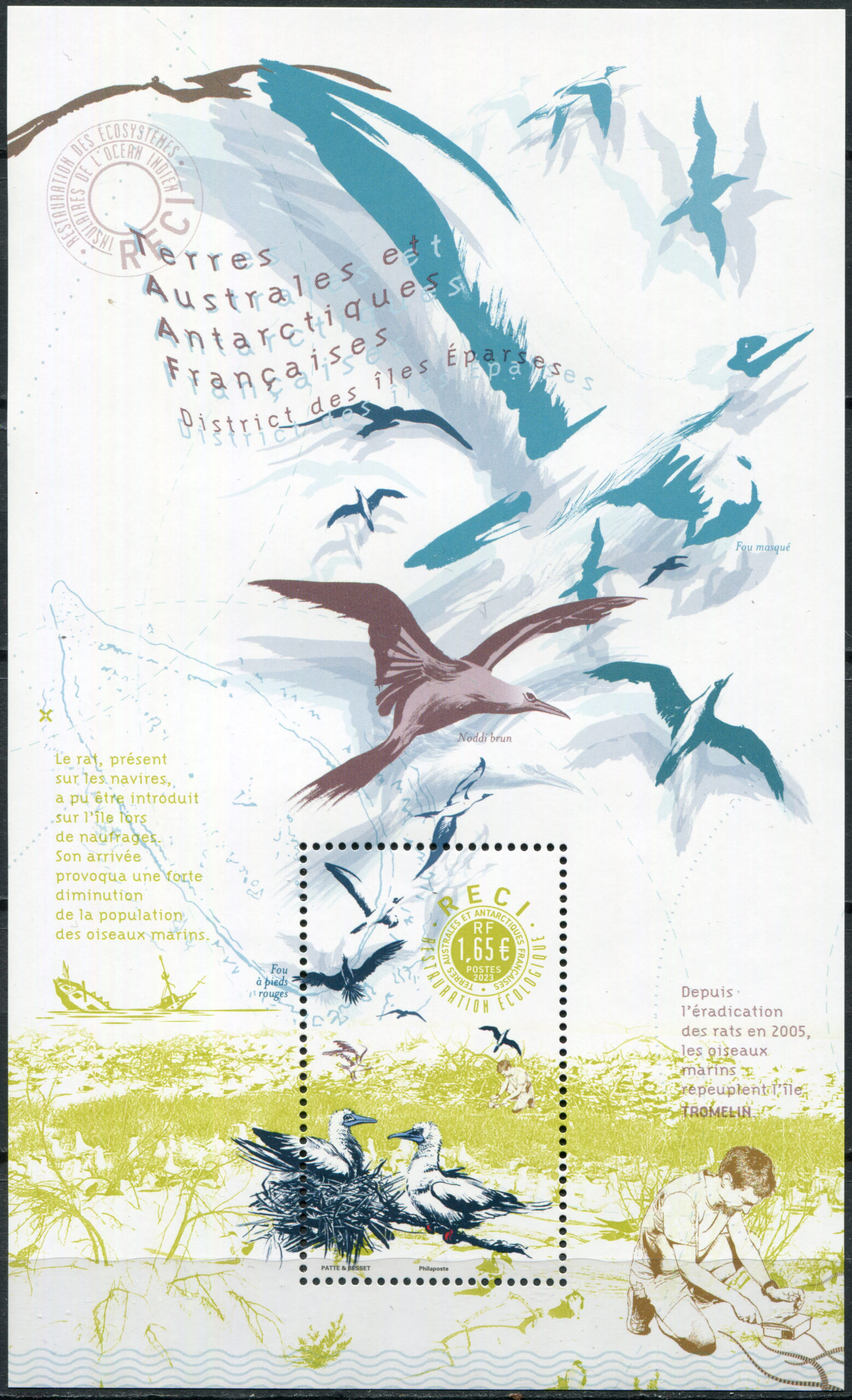 French Southern and Antarctic Lands. 2023. Ecological Restoration (MNH **) Souvenir Sheet