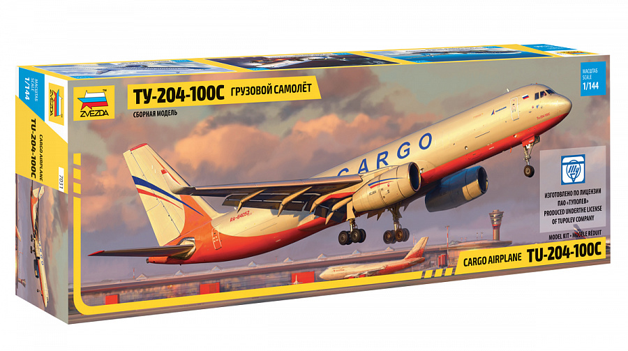 Cargo Airplane TU-204-100C (Russia. Zvezda. 7031. 1:144) Model kit