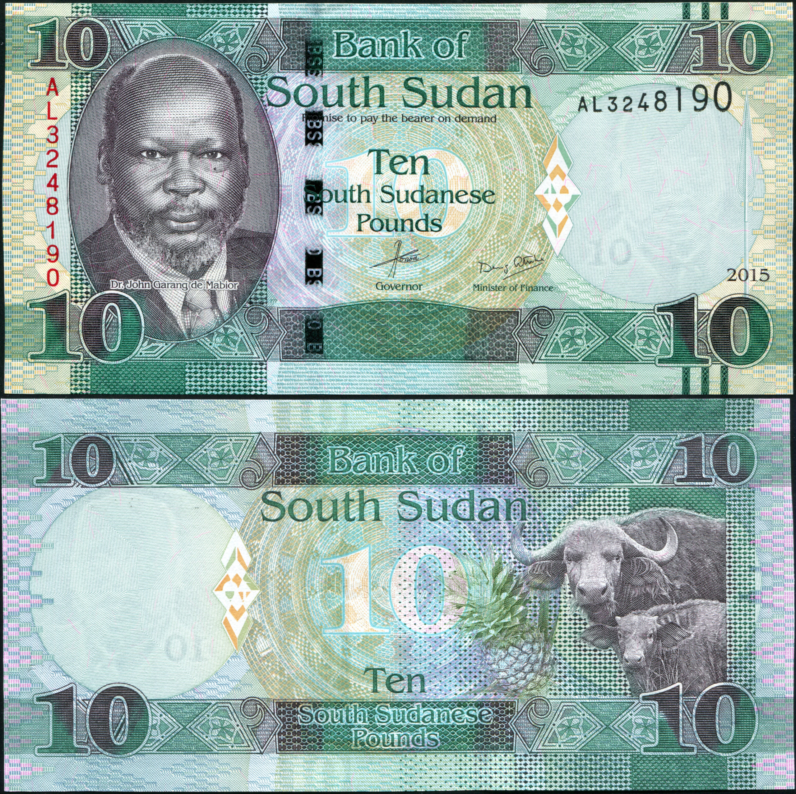 South Sudan. Banknote 10 pounds. 2015. Unc. Paper. Кат# P.12a