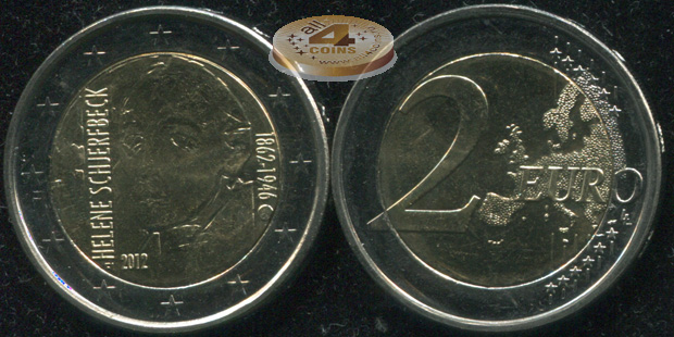 Finland 2 euro coin. 2012 (Unc. Bi-Metallic) Helena Schjerfbeck