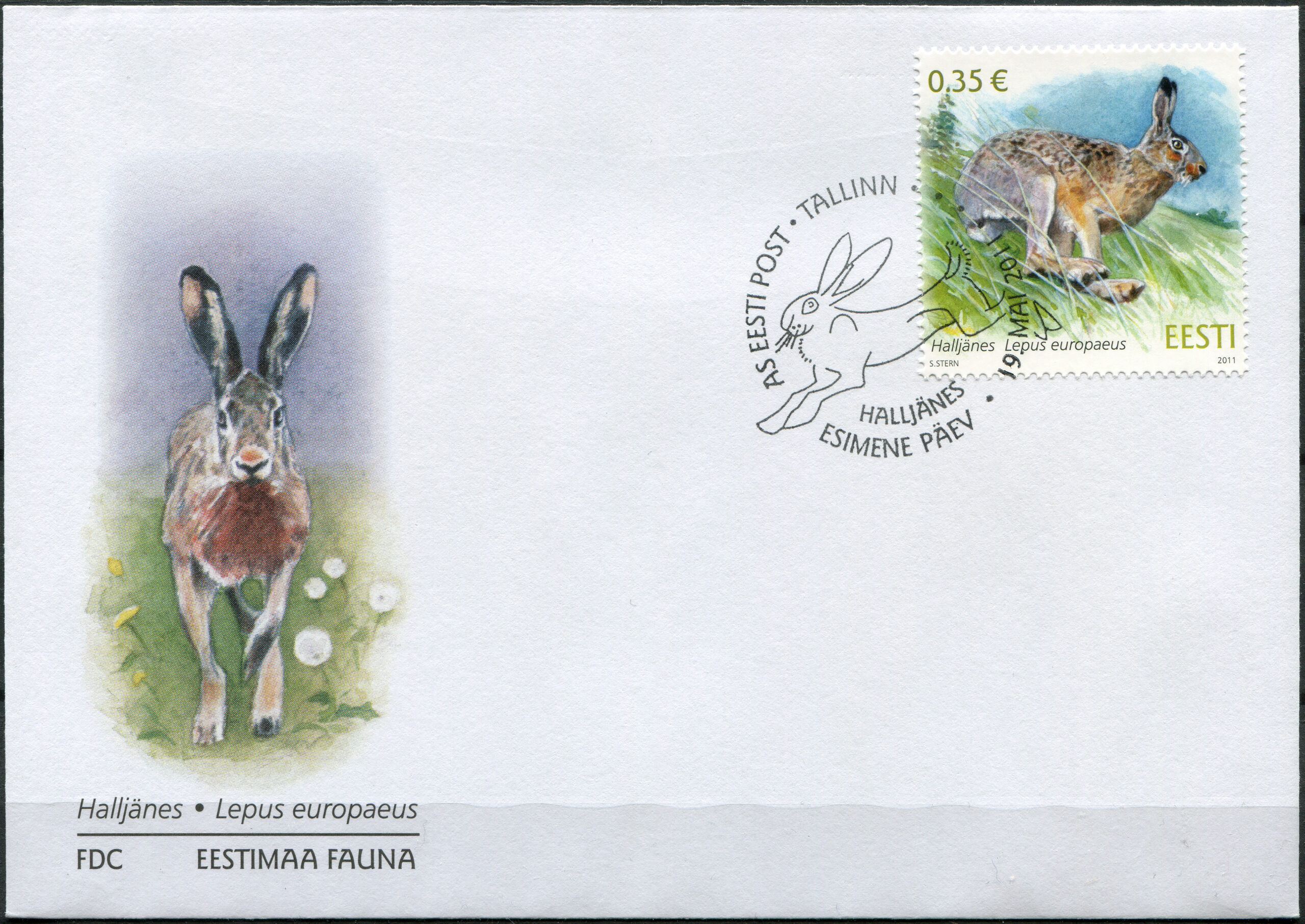 Estonia. 2011. European Hare (Lepus europaeus) (Mint) First Day Cover