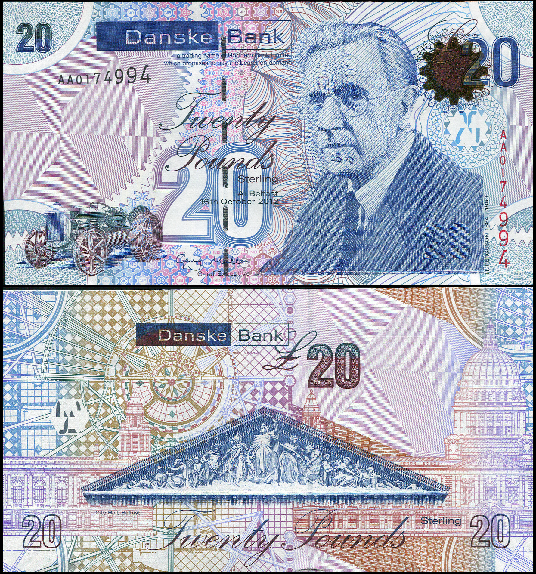 North Ireland. Banknote 20 pounds. 2012 (2013). Unc. Paper. Кат# P.213a