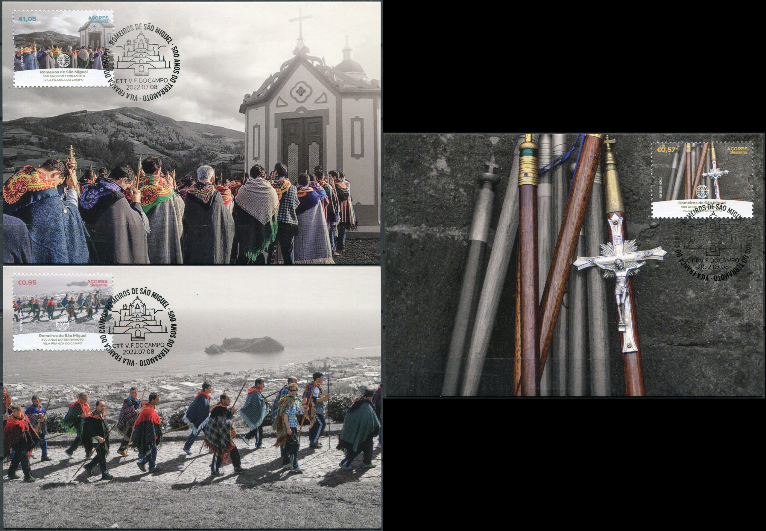 Azores. 2022. 500th Anniversary of the Sao Miguel Pilgrimage (Maxi Cards Set, Mint)