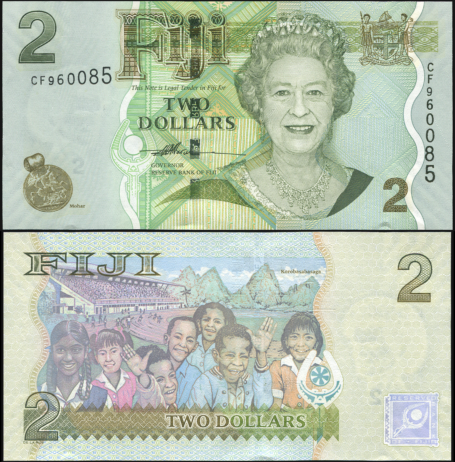 Фиджи Банкнота 2 доллара. ND (2007). Unc Бумага Кат# P.109a