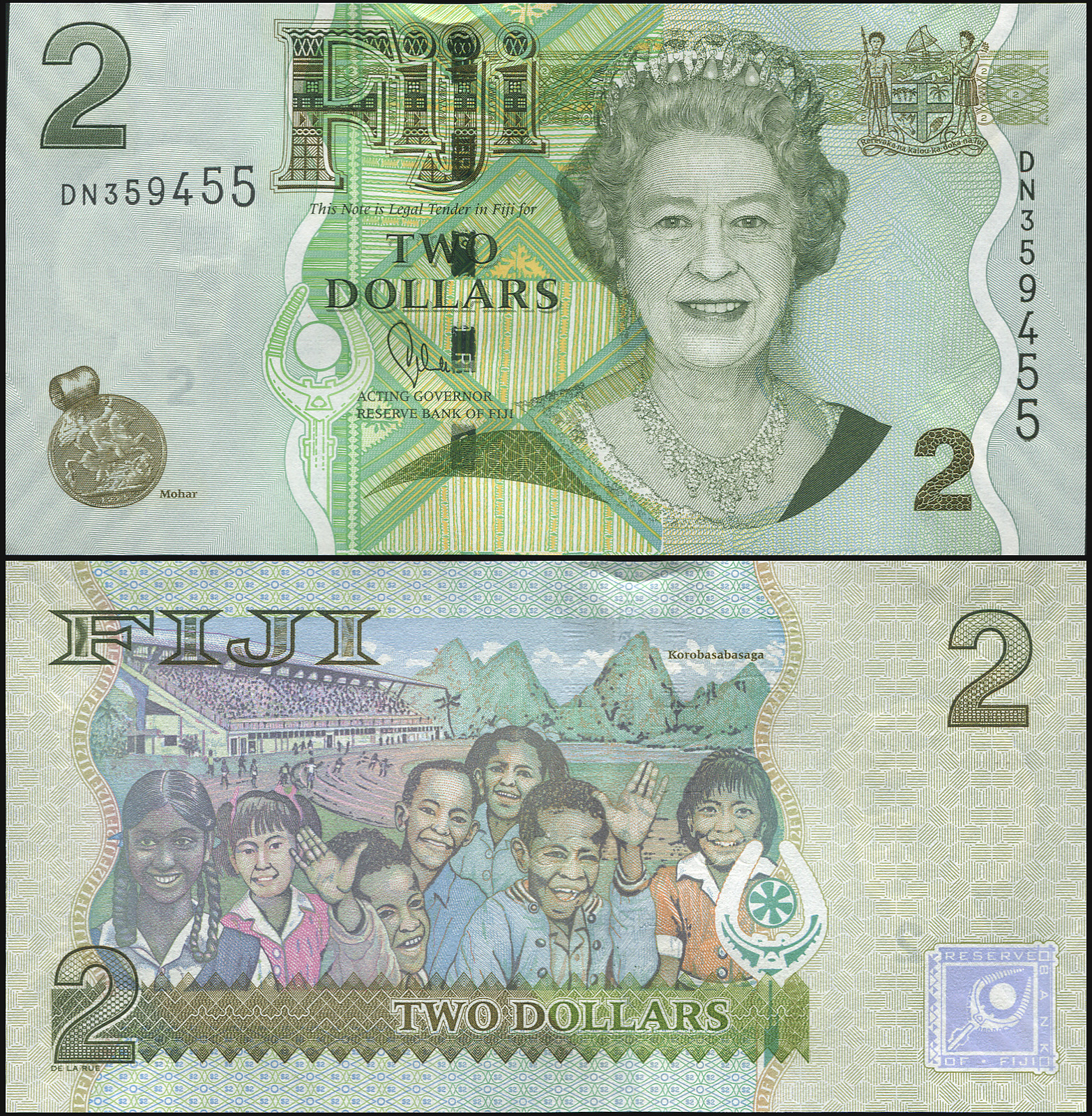 Фиджи Банкнота 2 доллара. ND (2011). Unc Бумага Кат# P.109b