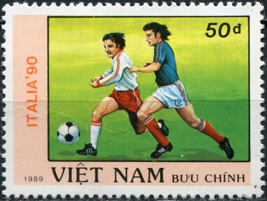 Вьетнам 1989. Чемпионат мира по футболу 1990 года, Италия. MNH OG Почтовая марка