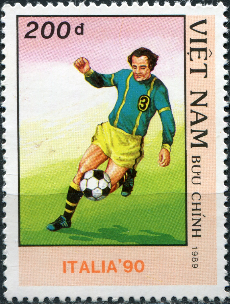 Вьетнам 1989. Чемпионат мира по футболу 1990 года, Италия. MNH OG Почтовая марка