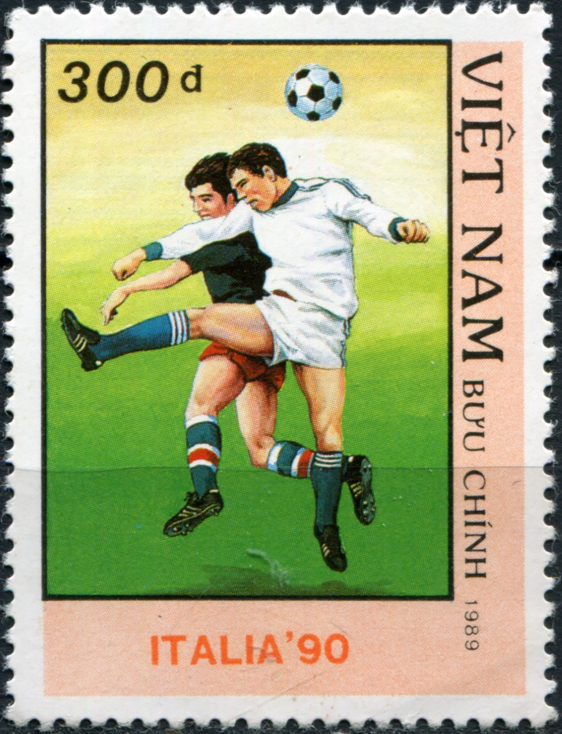 Вьетнам 1989. Чемпионат мира по футболу 1990 года, Италия. MNH OG Почтовая марка