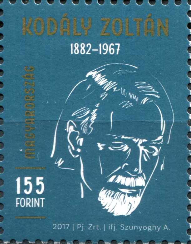 Венгрия 2017. 50-я годовщина смерти Золтана Кодая. MNH OG Почтовая марка