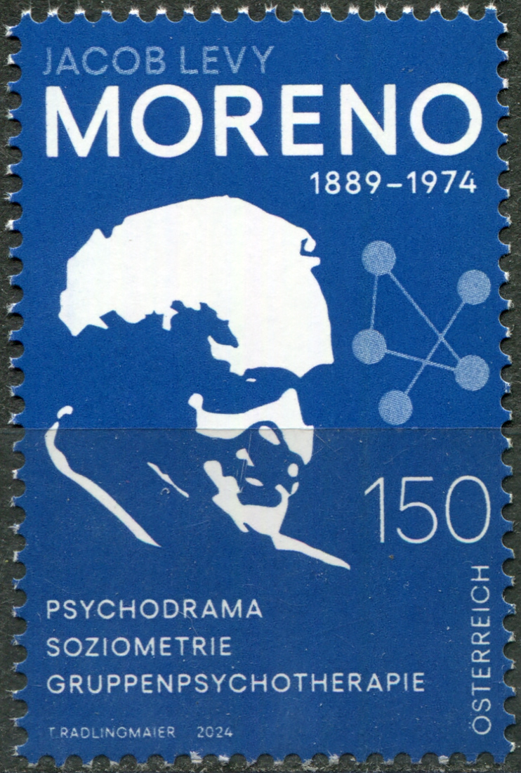 Австрия 2024. Якоб Леви Морено, психолог. MNH OG Почтовая марка